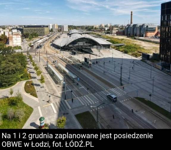 panorama Łodzi, okolice dworca Łódź-Fabryczna i EC-1