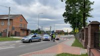 wypadek motocyklisty w miejscowości Łękawa w powiecie bełchatowskim