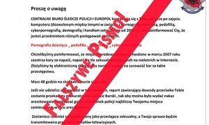 plakat akcji uwaga fałszywe emaile.