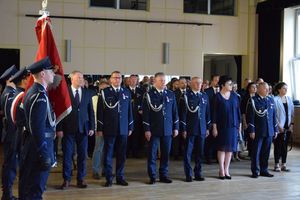 zdjęcie policjantów z uroczystości obchodów święta Policji w Bełchatowie.