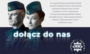 plakat promujący rekrutację do służby w policji.