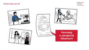 plakat promujący działania weź paragon.