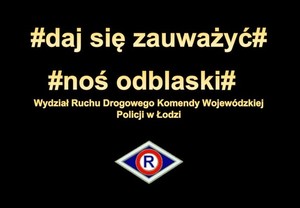 plakat akcji noś odblaski.
