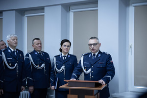 uroczysta zbiórka z okazji zdania i objęcia stanowiska Komendanta Powiatowego Policji.