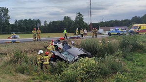 Na zdjęciu zdarzenie drogowe.