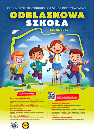 plakat konkursu odblaskowa szkoła.