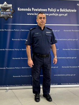 policjant, zwycięzca konkursu.