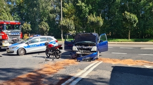 miejsce zdarzenia drogowego.