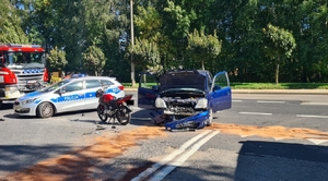 miejsce zdarzenia drogowego.