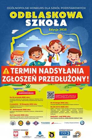 plakat konkursu odblaskowa szkoła.