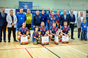 Turniej o Puchar Komendanta Powiatowego Policji w Bełchatowie na hali widowiskowo-sportowej.
